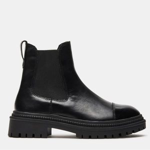 Steve Madden - Mayslie Black Leather Boots
